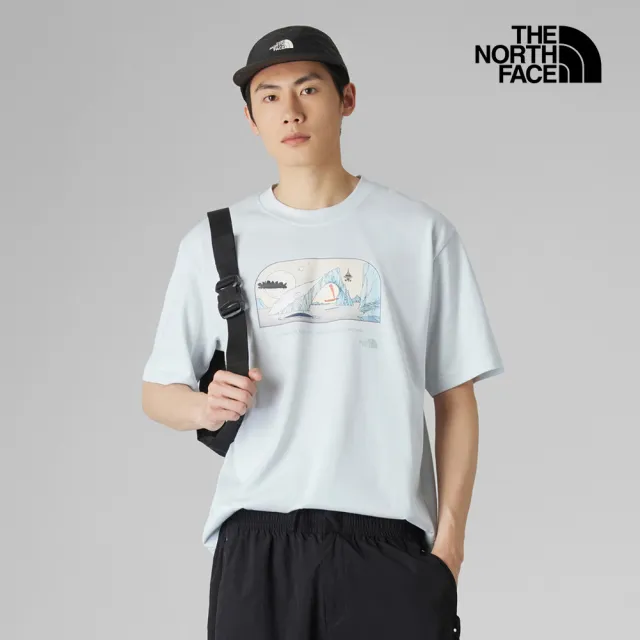 【The North Face】北面UE男款米色胸前印花短袖T恤|8HFBFNN