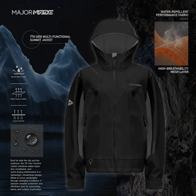 【MAJOR MADE】七代多機能登峰外套(拼接款/機能外套/防風外套/保暖外套)