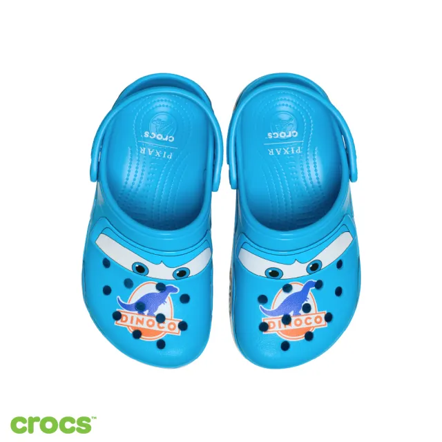 【Crocs】童鞋 大童 閃電麥坤聯名系列 Dinoco 卡駱班克駱格 洞洞鞋 藍色(213583-90H)