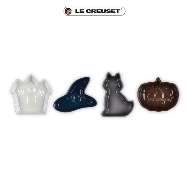 【Le Creuset】瓷器萬聖節迷你醬料碟4入組(2款組合選1)