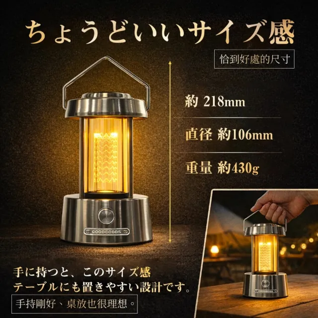 【GOODGOODS】日本GOODGOODS 銀雲 金屬露營燈
