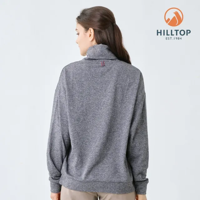 【Hilltop 山頂鳥】ZISOFIT POLYGIENE抗菌吸濕快乾保暖刷毛上衣 女款 黑｜PH51XFO9ECA0