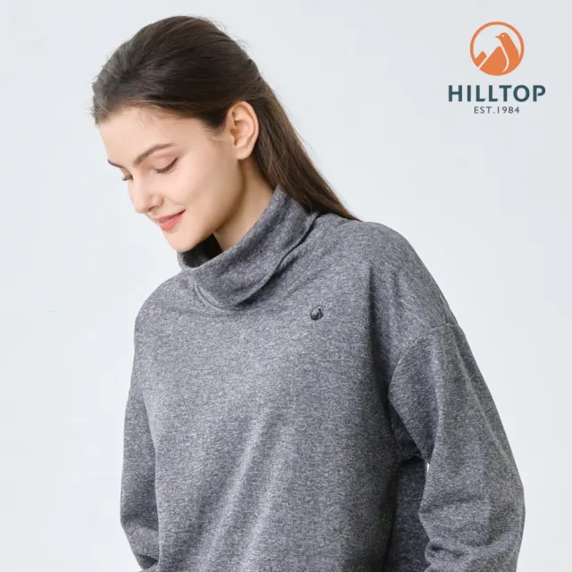 【Hilltop 山頂鳥】ZISOFIT POLYGIENE抗菌吸濕快乾保暖刷毛上衣 女款 黑｜PH51XFO9ECA0