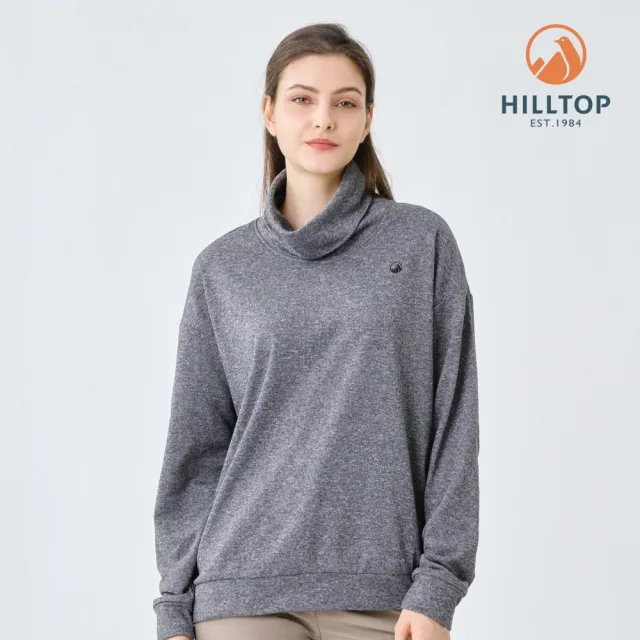 【Hilltop 山頂鳥】ZISOFIT POLYGIENE抗菌吸濕快乾保暖刷毛上衣 女款 黑｜PH51XFO9ECA0