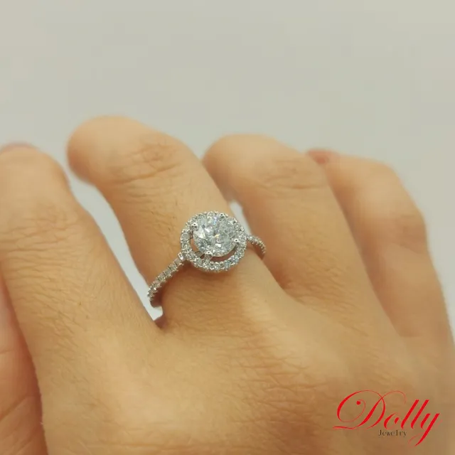 【DOLLY】天然鑽石 1克拉完美車工求婚鑽戒-003 高級訂製珠寶 浪漫質感 奢華送禮