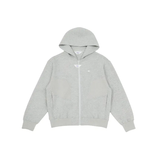 【FILA】女針織連帽外套-麻灰 5JKA-5413-MY