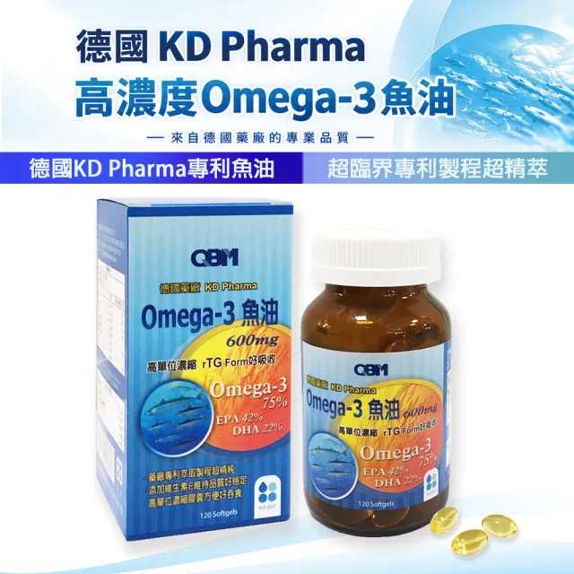 【QBM】高單位Omega3魚油3入組(共360顆)