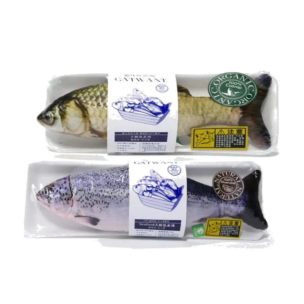 【CATWANT 貓咪旺農場】Seafood 大鮮魚系列（CWF-103-30/ CWF-104-30）(貓玩具/貓薄荷/木天蓼)