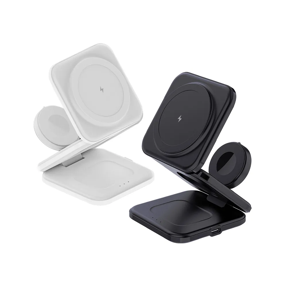 【mimax 米覓】X39 15W 無線折疊磁吸充電器(iPhone/Airpods/Apple Watch 桌上型 充電盤 Magsafe)