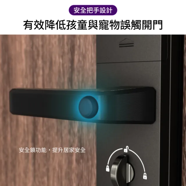 【WAFERLOCK 維夫拉克】L322掌靜脈辨識電子鎖(掌靜脈+近端藍芽+卡片+密碼+鑰匙-含原廠標準安裝)