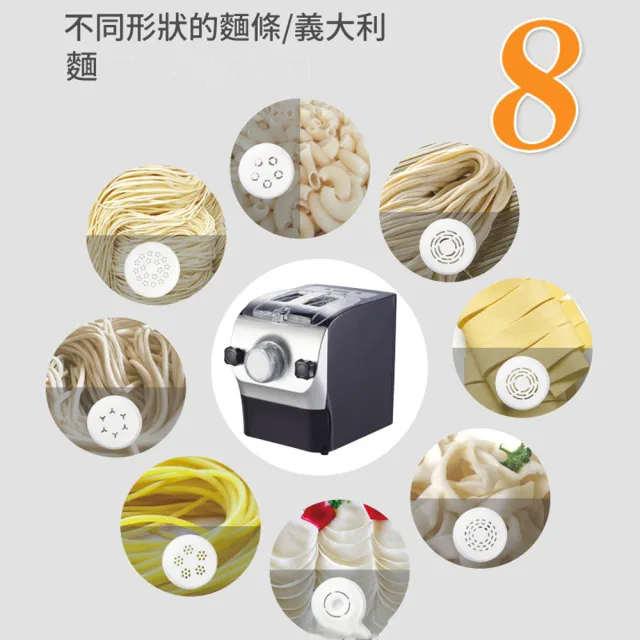 Loha 樂活家 家用自動揉麵擠麵一體機 八種麵模（義大利麵/細麵/寬麵/通心粉/餃子皮揉麵壓麵機）