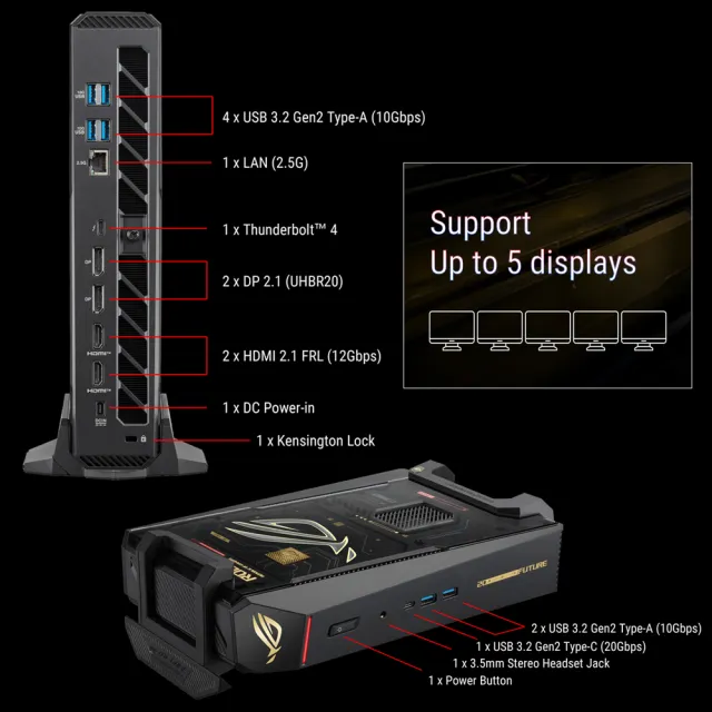 【ASUS 華碩】+27型 210Hz 2K螢幕★U9-290HX RTX5090迷你電競電腦(ROG NUC Edition 20周年版/64G/2TB/W11)