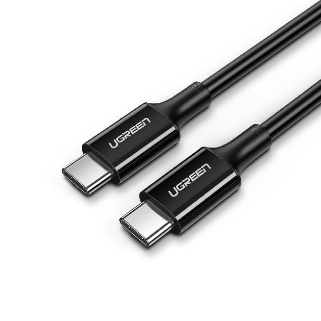 【綠聯】PD 100W 5A快充充電線/傳輸線 Type-C to Type-C 2.0 黑色 1.5M(5A快充線/USB-C/支援PD/PPS協議)