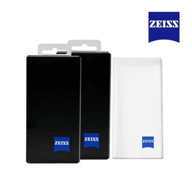 【ZEISS 蔡司】超細纖維擦拭布 25x25cm 2入(適用眼鏡、3C螢幕、鏡頭)