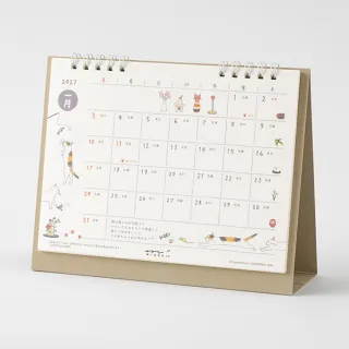 【MIDORI】《2027 年桌上型月曆》M size
