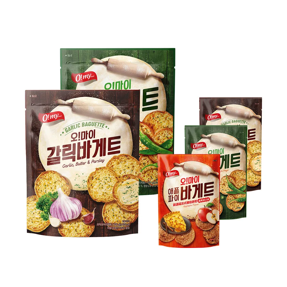 【O!MY FOOD 歐邁福】法式麵包餅乾4入組(300gX2+80gX2)