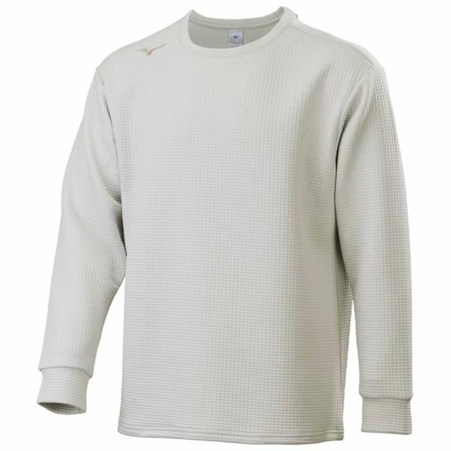 【MIZUNO 美津濃】長袖上衣 男 大學T 雲朵灰 32TAD53504