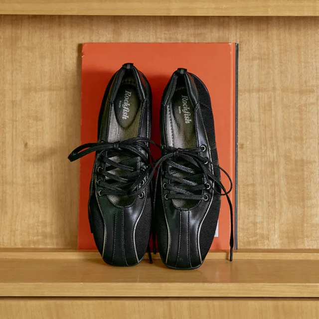【Rockfish Weatherwear】BLISS LACEUP SNEAKERS 綁帶 運動鞋 芭蕾舞 復古 韓系 黑色 女鞋