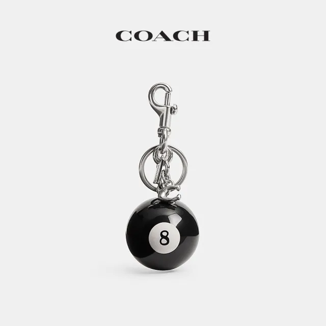 【COACH】蔻馳官方直營 8 球手袋掛飾 掛件 吊飾-黑色/混合色(CFU49)
