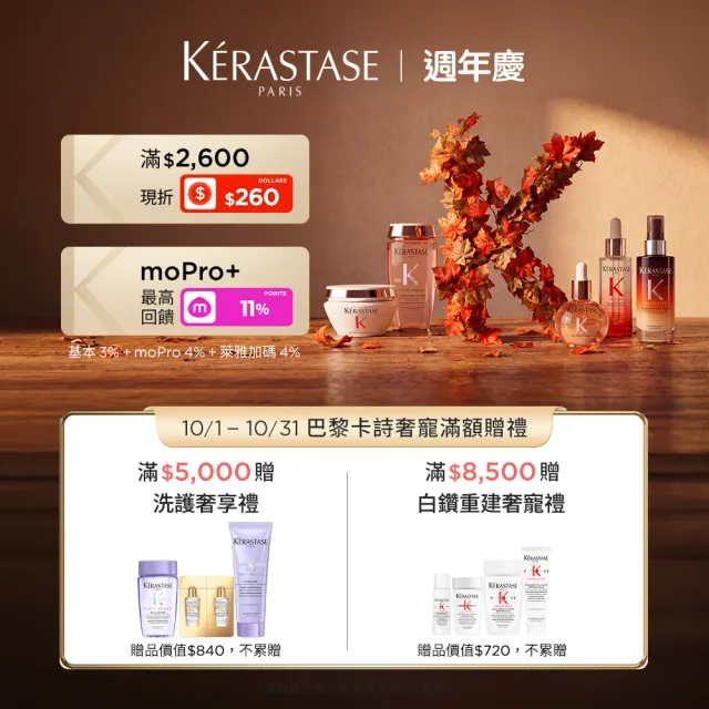 【KERASTASE 巴黎卡詩】髮浴250ml二入組(黑鑽極萃逆時)
