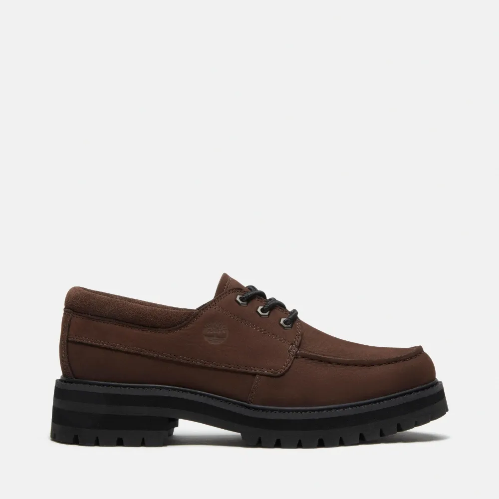 【Timberland】男款深棕色Britton Drive皮革休閒鞋(A42KGW07)