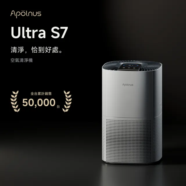 【Apolnus 波那斯】買一送一 全效奈米空氣清淨機(適用8坪/奈米濾淨力/SGS國際認證/Ultra S7)