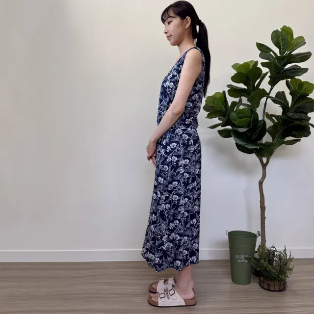 【Hana Mokuba】花木馬日系女裝夏日無袖印花連身洋裝