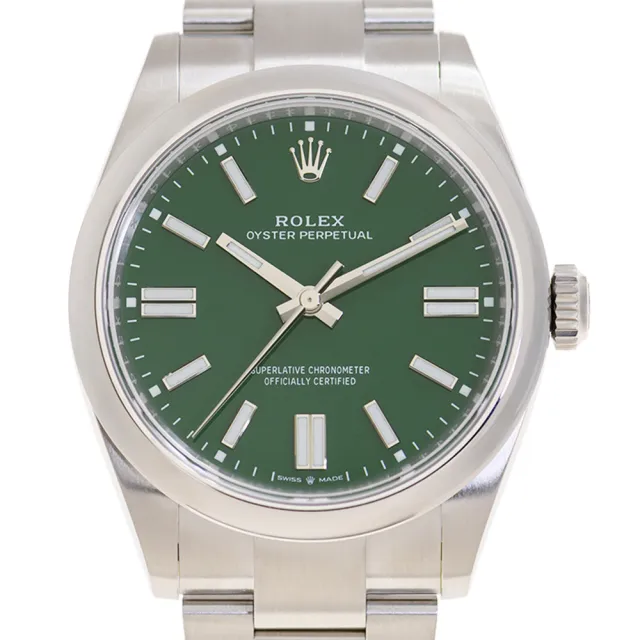 【ROLEX 勞力士】134300 Oyster Perpetual蠔式經典x綠x41mm