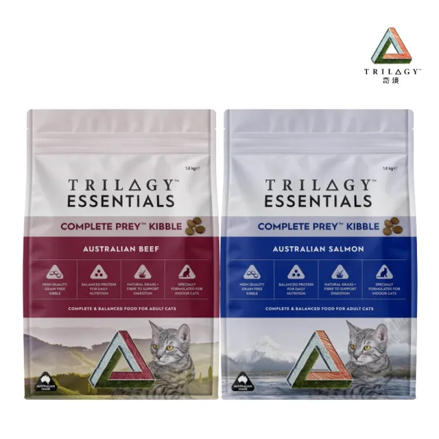 【TRILOGY 奇境】無穀成貓｜純乾糧1.8kg(澳洲鮭魚｜澳洲牛肉)(貓主食、貓飼料、貓糧、貓乾糧)