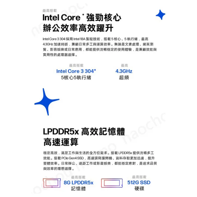 【HP 惠普】筆電包/滑鼠★16吋 Core 3 304輕薄高效筆電(OmniBook 3 16-bu0370TU/8G/512G SSD/W11/冰川銀)