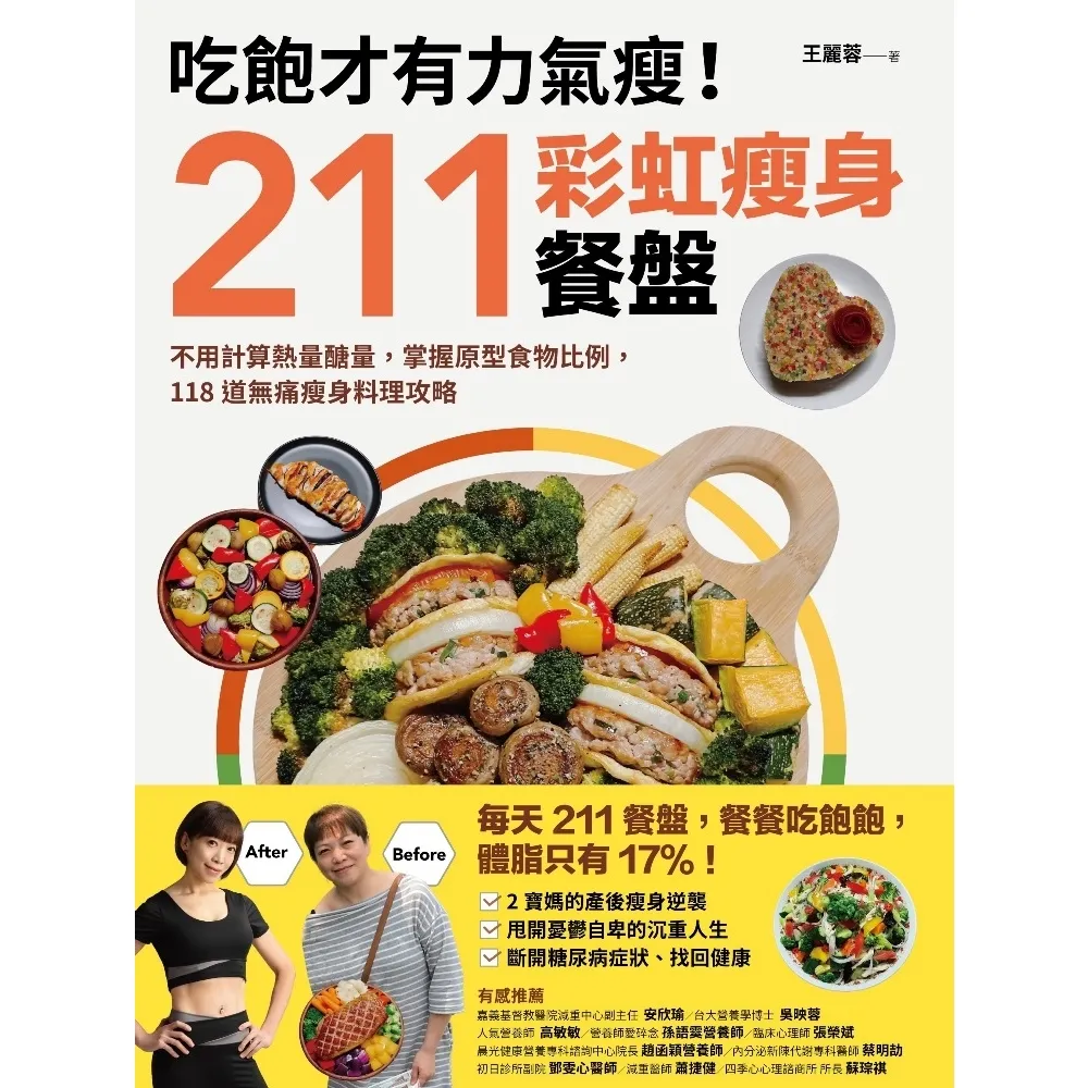 【momoBOOK】吃飽才有力氣瘦!211彩虹瘦身餐盤:不用計算熱量醣量 掌握原型食物比例 118(電子書)