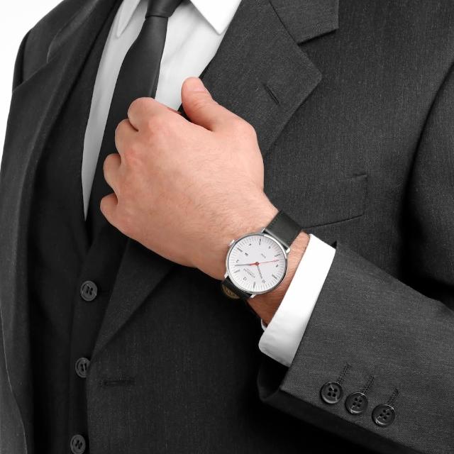 【MONDAINE 瑞士國鐵】Doppio Solar 太陽光動能腕錶 - 經典黑白 / 41mm