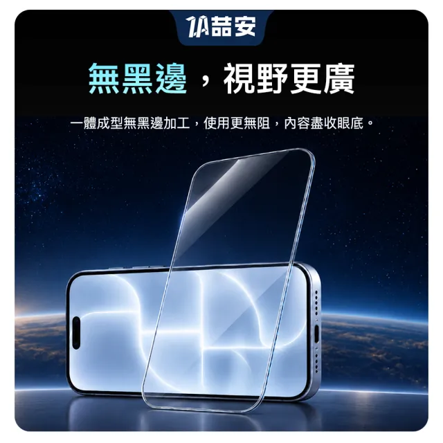 【ZA 喆安】無邊框高清鋼化玻璃螢幕手機保護貼膜i18/17/16/15/14/13/12 Duo/Plus/Pro/Pro Max 適用iPhone