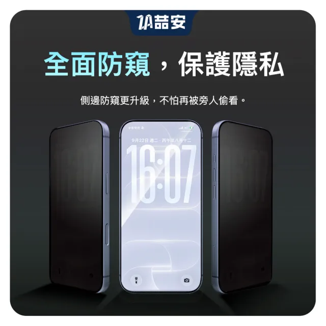 【ZA 喆安】霧面防窺鋼化玻璃螢幕手機保護貼膜i18/17/16/15/14/13/12/11 Duo/Plus/Pro/Pro Max 適用iPhone