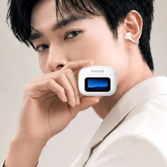 【Philips 飛利浦】TAQ5030 免入耳秒快切 耳夾式耳機再升級！智慧觸控螢幕 舒適便捷 一機搞定！