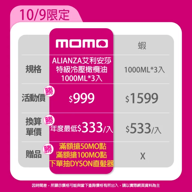【ALIANZA】西班牙特級冷壓初榨橄欖油1000mlx3入(可生飲、酸價≦0.5%、單元不飽和脂肪酸75%以上)