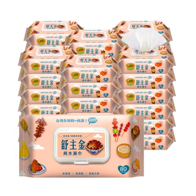 【舒主金】加蓋純水濕紙巾(80抽/包;共36包/箱) (週年慶最強檔)