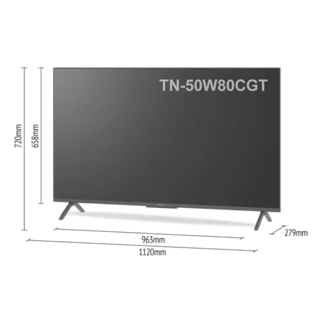 【Panasonic 國際牌】家電快配★50型4K HDR Google TV聯網顯示器 無視訊盒(TN-50W80CGT)