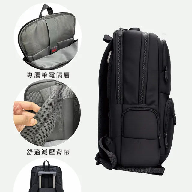 【JSN】雙11 商務後背包 防潑水面料 筆電後背包 15吋電腦包 多隔層 減壓背帶 男用通勤包