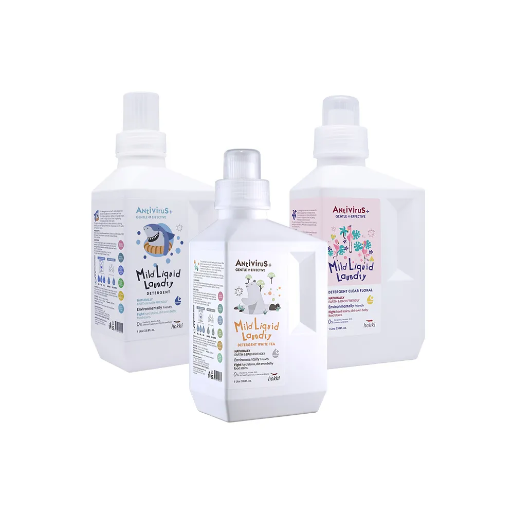 【Hallmark】Hokki腸病毒/新冠病毒洗衣精1000ml 三入組(柔敏配方 無添加 抗菌專利)