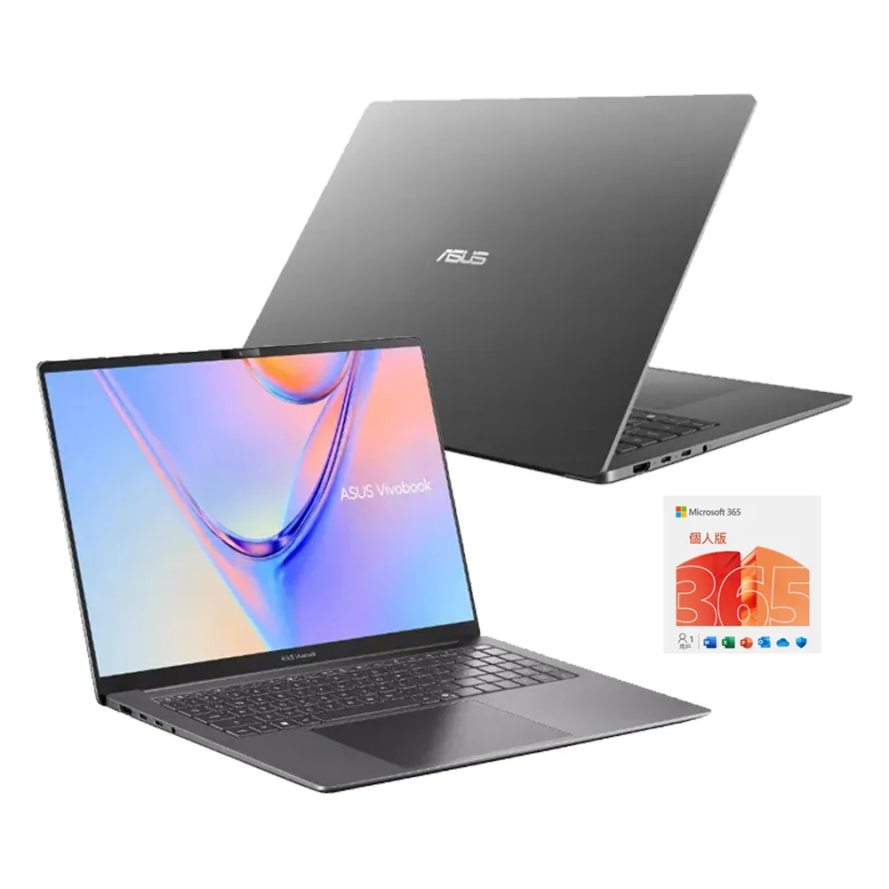 【ASUS 華碩】微軟M365組★16吋Ultra 7輕薄AI筆電(S5652MA/Ultra 7-350/16G/512GB SSD/W11)