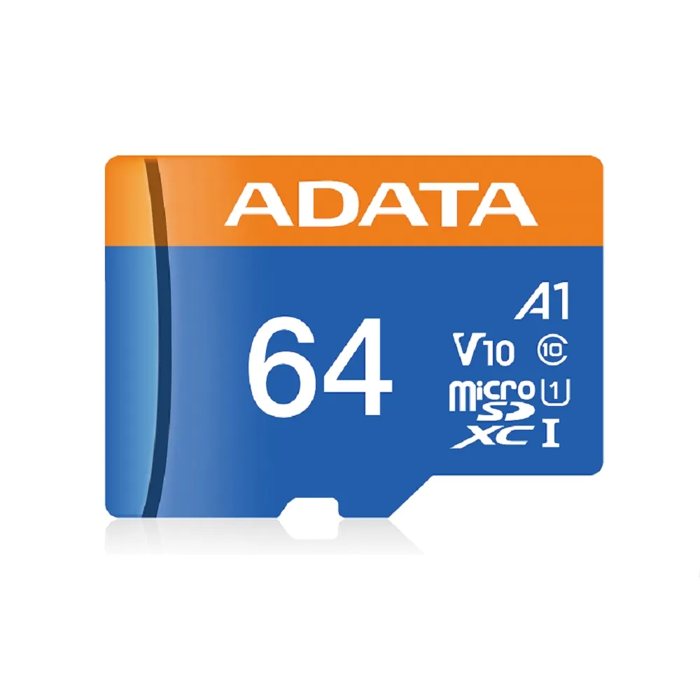 【ADATA 威剛】Premier microSDXC UHS-I 64G記憶卡(A1-附轉卡)-4入組