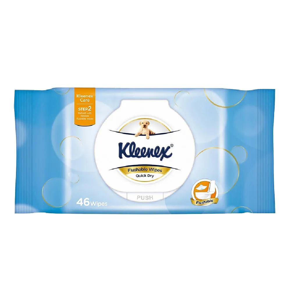 【Kleenex 舒潔】4箱共56包 濕式衛生紙(46抽x56包共4箱)