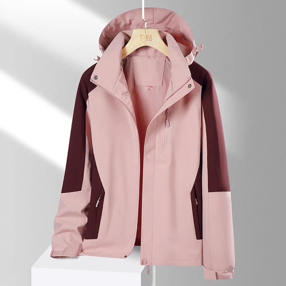 【巴黎精品】現貨+預購 衝鋒衣防風夾克(防水透氣戶外連帽男女外套9色a1eo32)