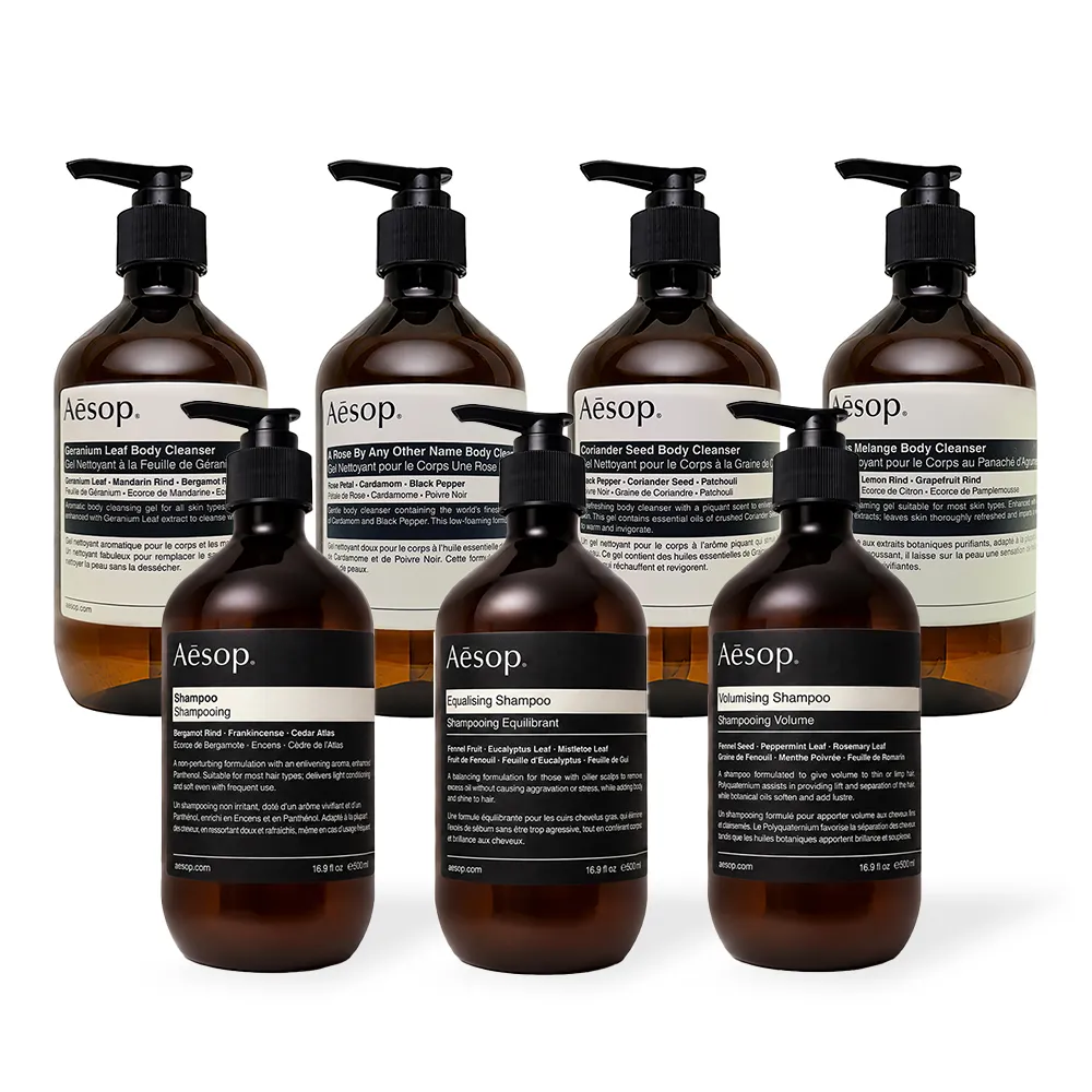 【Aesop】身體潔膚露/洗髮露 500ml 二入組(多款任選)