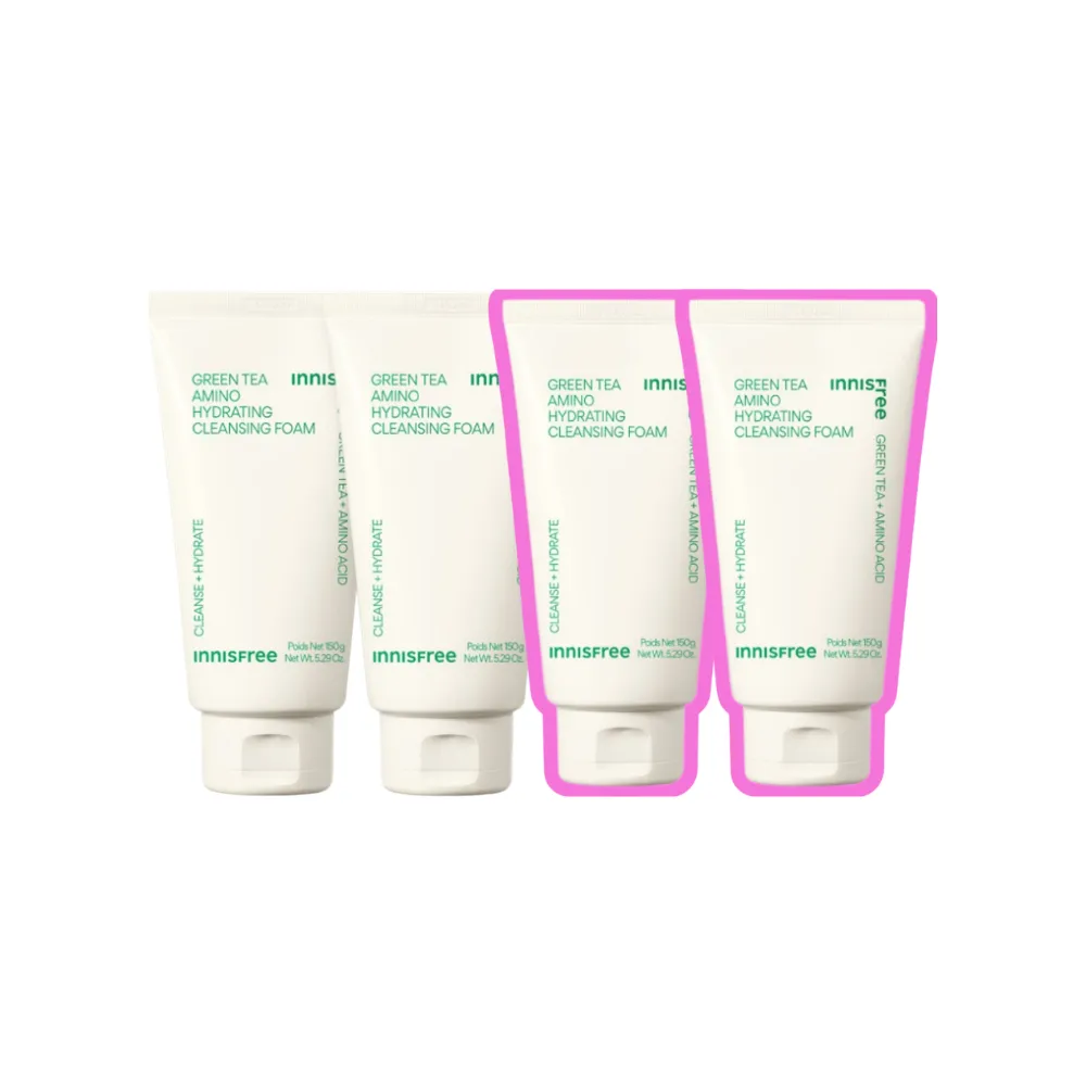 【innisfree】綠茶保濕胺基酸潔面乳150g(3入組)
