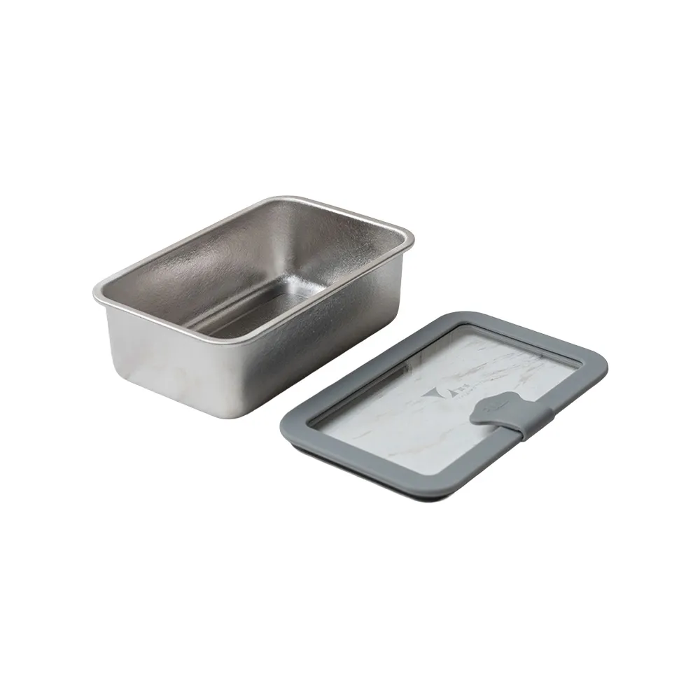 【Titanium 鈦造】鈦造餐盒 800ml (鈦保鮮盒 鈦金屬 餐盤 鈦餐具 保鮮盒 便當盒 烤模)