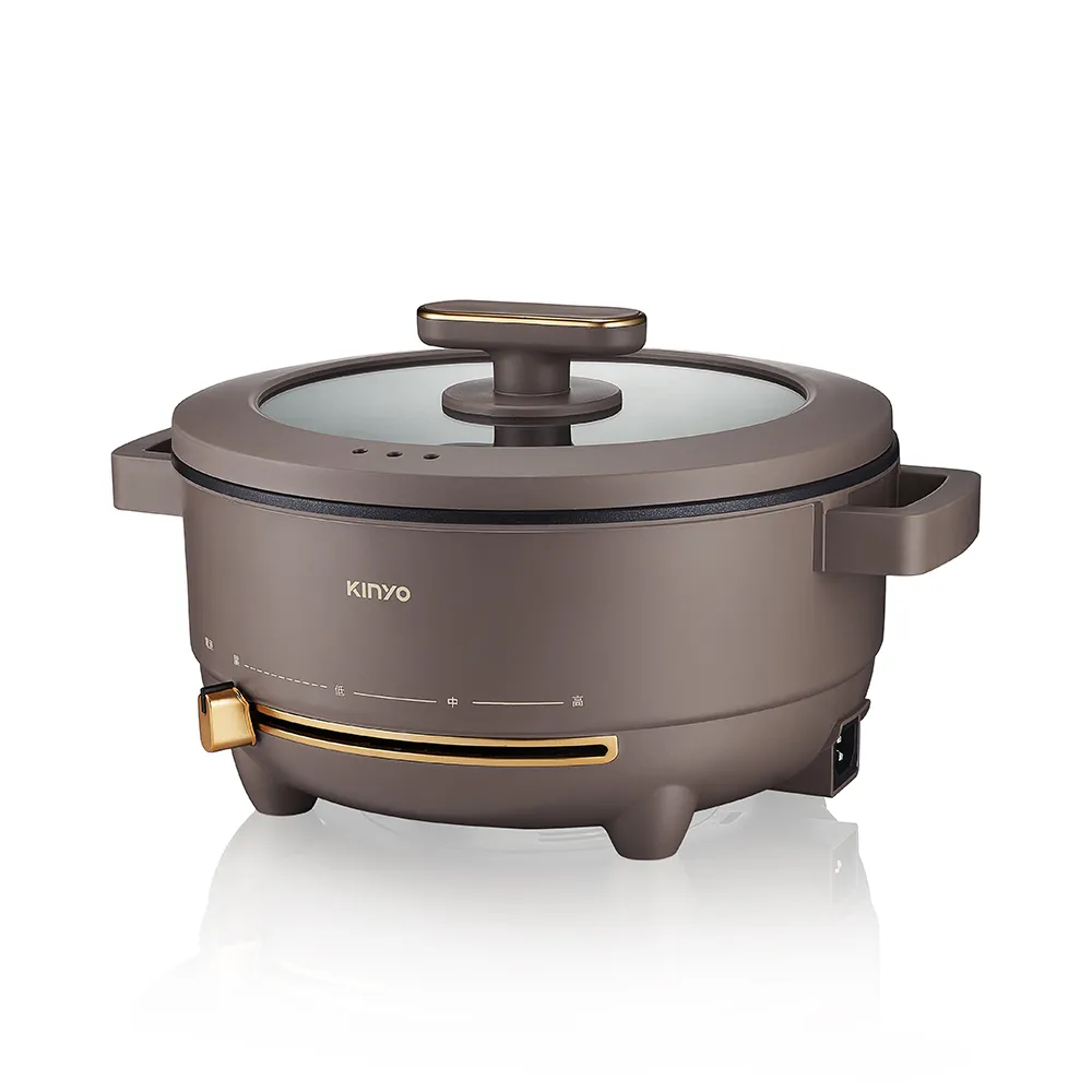 【KINYO】4L多功能料理電火鍋 料理鍋 電熱鍋(不沾塗層 BP-077)