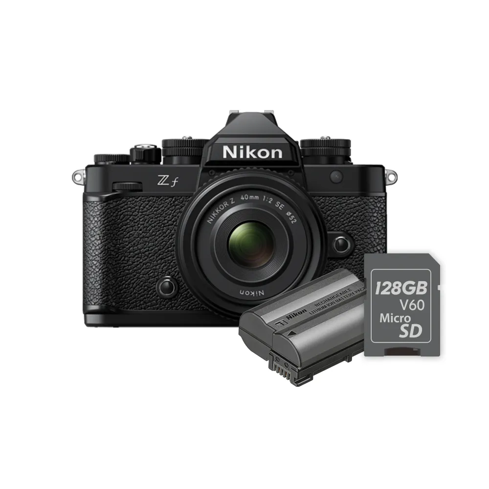 【Nikon 尼康】ZF 40/2 Kit_黑_優惠組(含128記憶卡+原電)