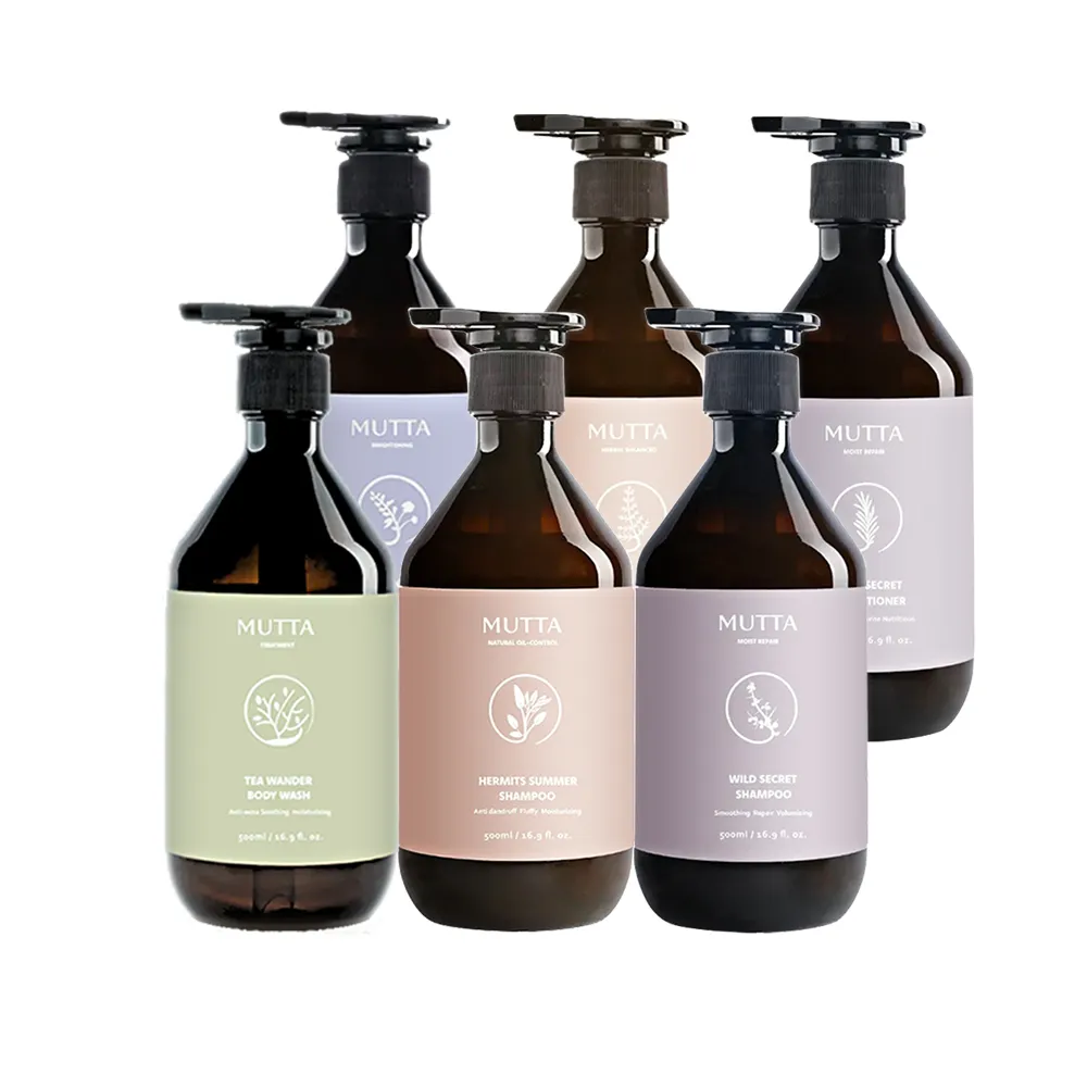【MUTTA 沐塔】洗髮精/潤髮乳/沐浴乳500ml(豐盈修護/純淨控油/極潤亮澤/草本/淨痘舒敏/水光嫩白)